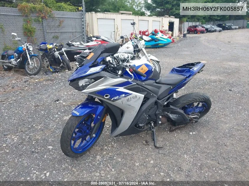 2015 Yamaha Yzfr3 VIN: MH3RH06Y2FK005857 Lot: 39897531