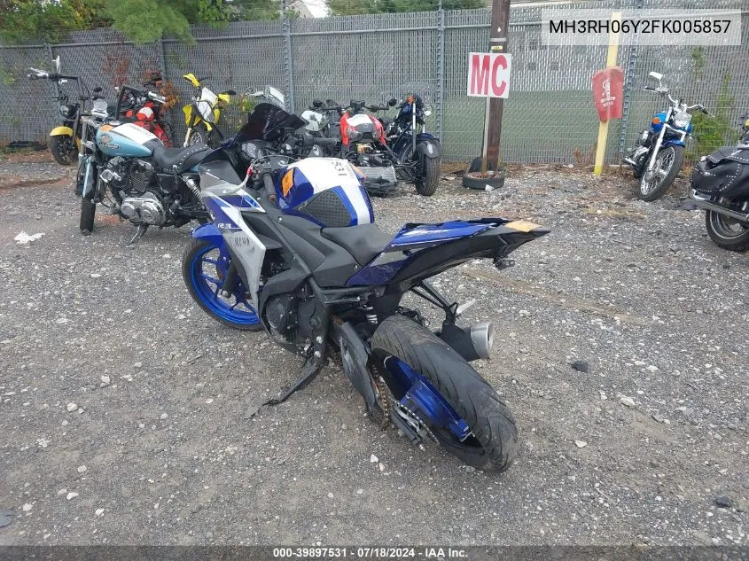 2015 Yamaha Yzfr3 VIN: MH3RH06Y2FK005857 Lot: 39897531