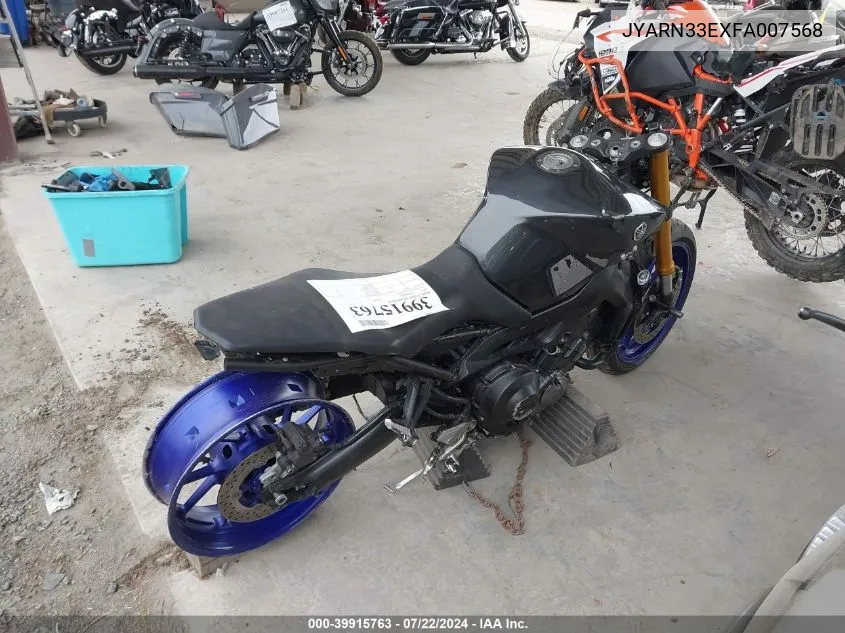 2015 Yamaha Fz09 VIN: JYARN33EXFA007568 Lot: 39915763