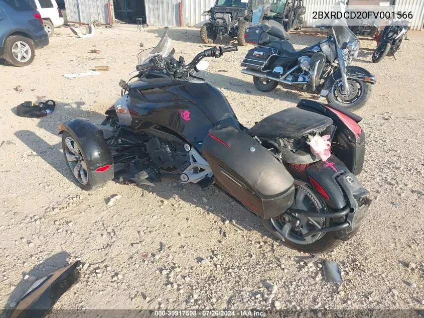 2015 Can-Am Spyder Roadster F3/F3-S VIN: 2BXRDCD20FV001566 Lot: 39917598