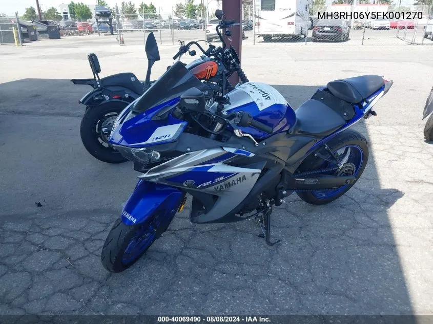 2015 Yamaha Yzfr3 VIN: MH3RH06Y5FK001270 Lot: 40069490