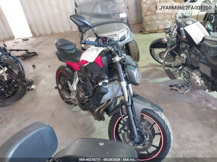 JYARM06E2FA001700 2015 Yamaha Fz07