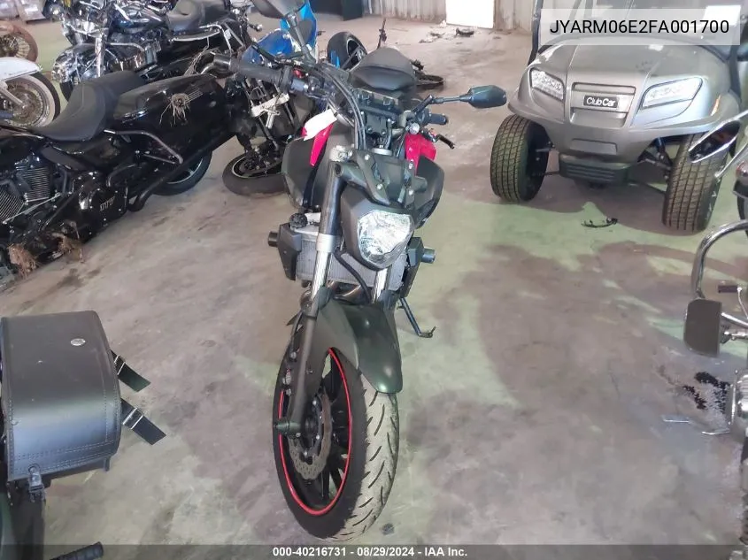 JYARM06E2FA001700 2015 Yamaha Fz07