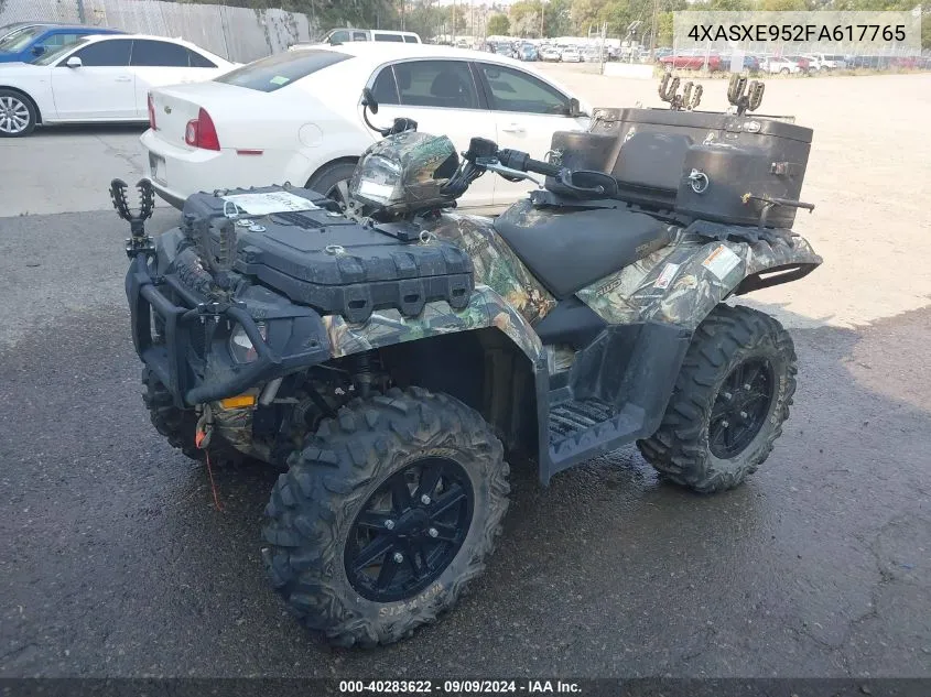 2015 Polaris Sportsman Xp 1000 VIN: 4XASXE952FA617765 Lot: 40283622