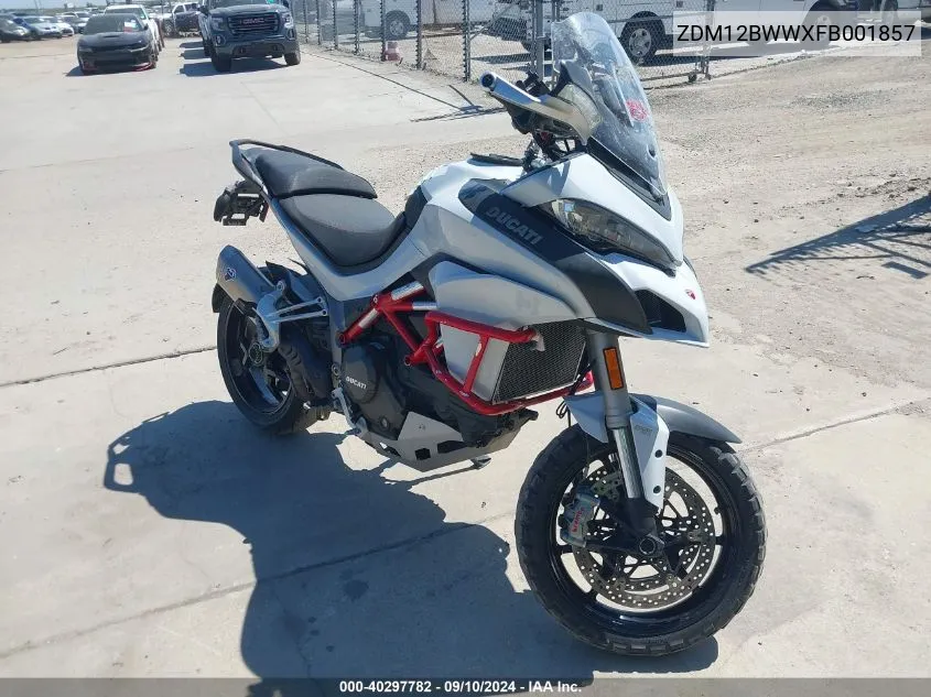 2015 Ducati Multistrada 1200/1200 S/Pikes Peak VIN: ZDM12BWWXFB001857 Lot: 40297782