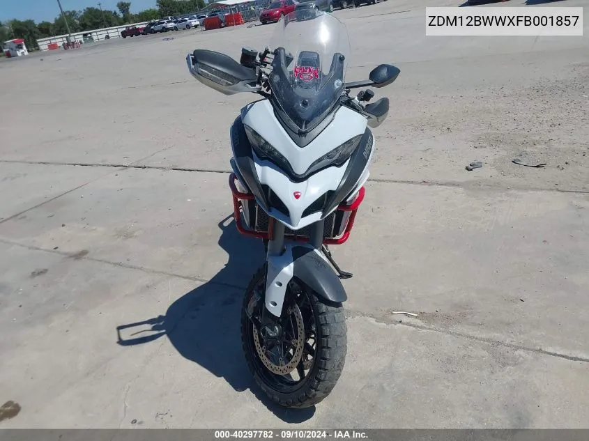 2015 Ducati Multistrada 1200/1200 S/Pikes Peak VIN: ZDM12BWWXFB001857 Lot: 40297782