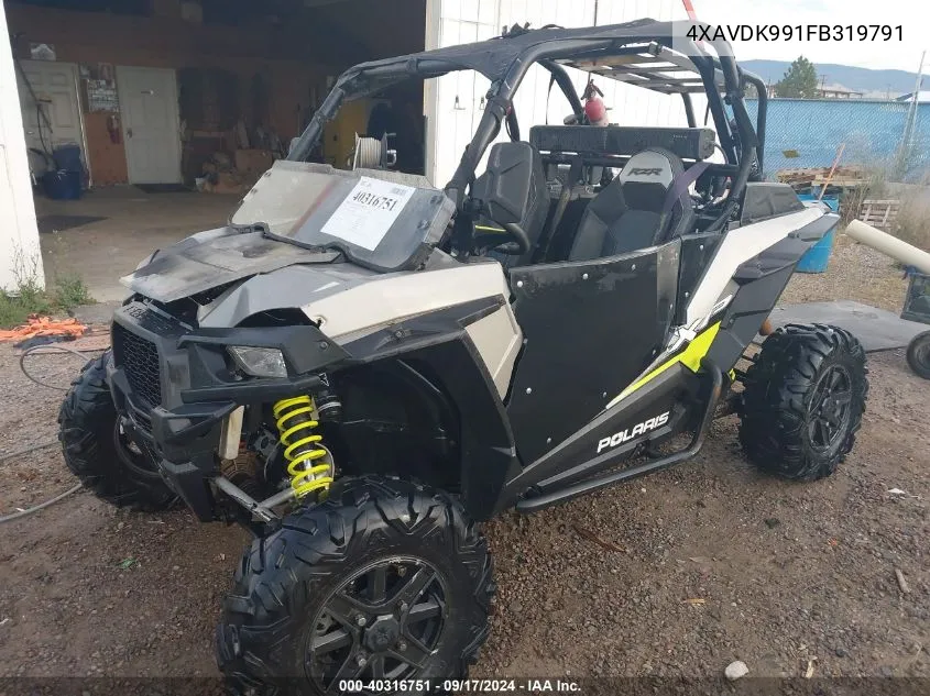 2015 Polaris Rzr Xp 1000 Eps VIN: 4XAVDK991FB319791 Lot: 40316751