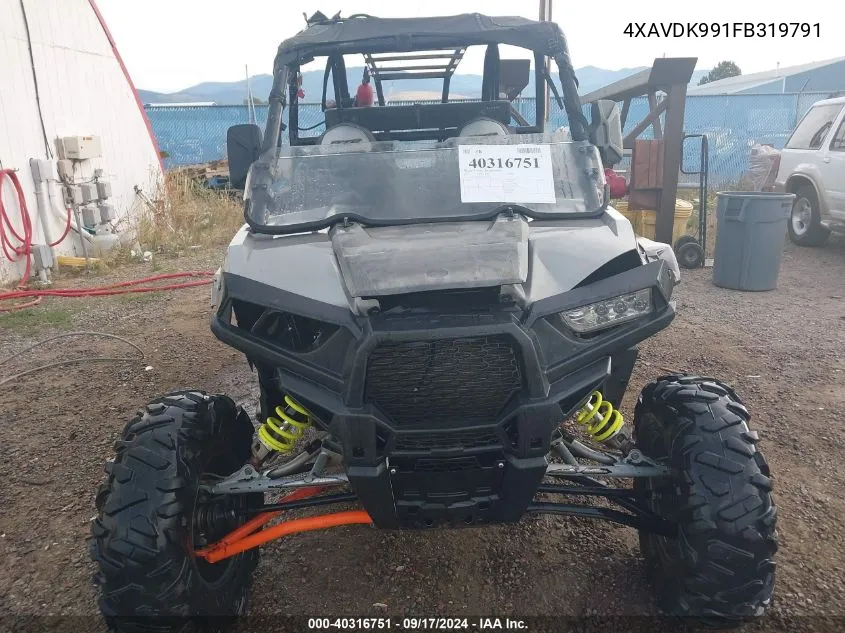 2015 Polaris Rzr Xp 1000 Eps VIN: 4XAVDK991FB319791 Lot: 40316751