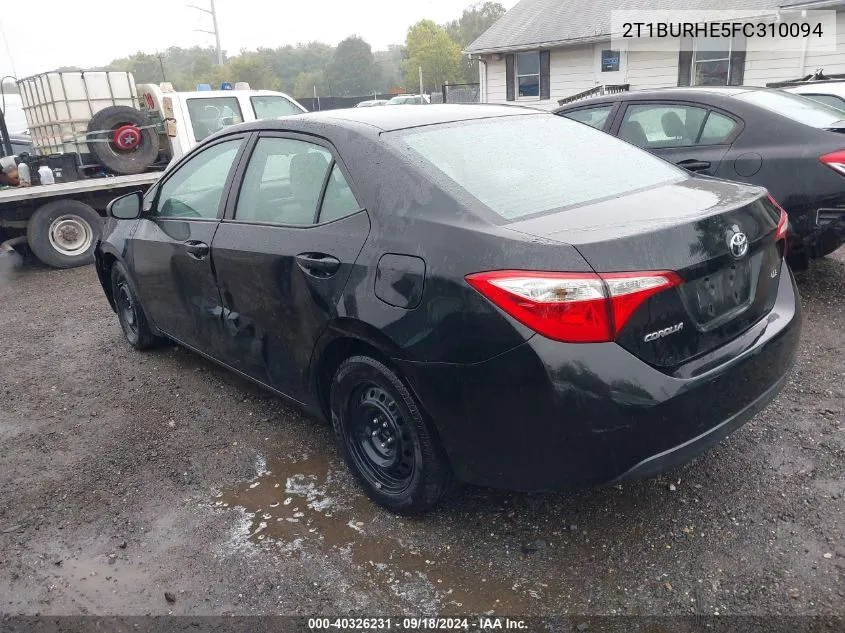 2T1BURHE5FC310094 2015 Toyo Corolla Le W/Continu Le