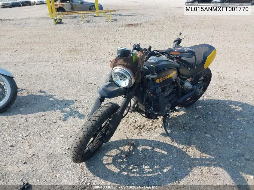 2015 Ducati Scrambler 800 VIN: ML015ANMXFT001770 Lot: 40336931