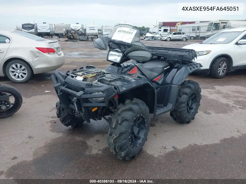 2015 Polaris Sportsman Xp 1000 VIN: 4XASXE954FA645051 Lot: 40356103