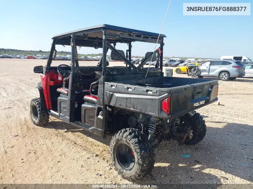 2015 Polaris Ranger Crew 900 Eps VIN: 3NSRUE876FG888377 Lot: 40356283