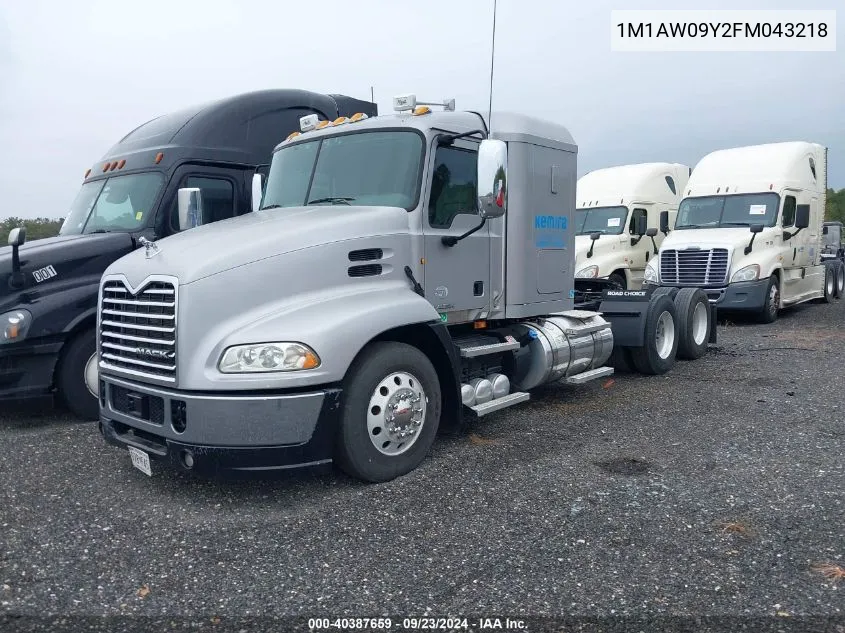 2015 Mack 600 Cxu600 VIN: 1M1AW09Y2FM043218 Lot: 40387659