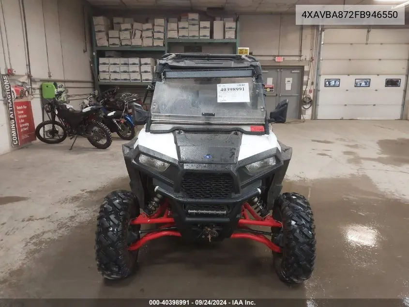 2015 Polaris Rzr S 900 VIN: 4XAVBA872FB946550 Lot: 40398991