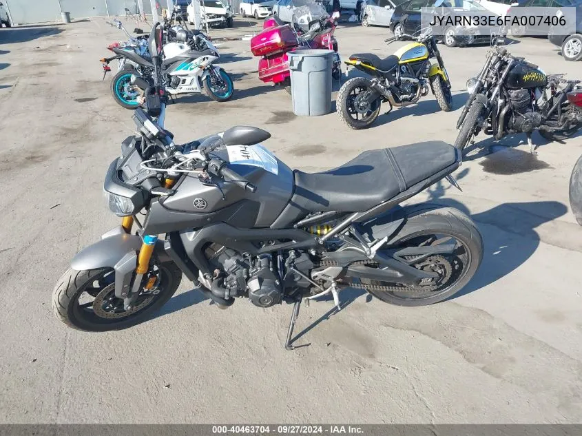 2015 Yamaha Fz09 VIN: JYARN33E6FA007406 Lot: 40463704