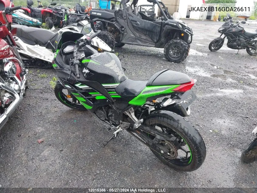 JKAEX8B16GDA26611 2016 Kawasaki Ex300 B