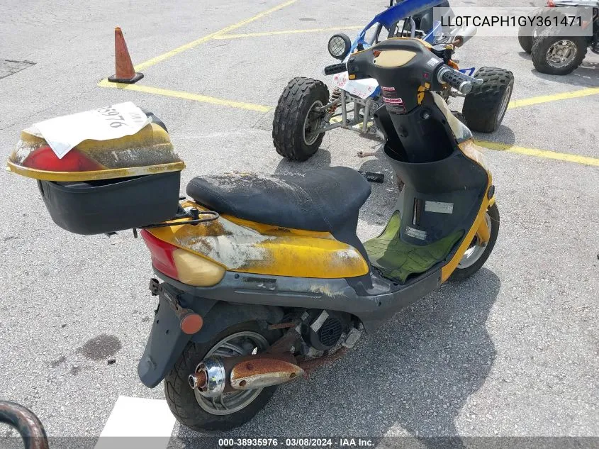 2016 Yngf Scooter VIN: LL0TCAPH1GY361471 Lot: 38935976