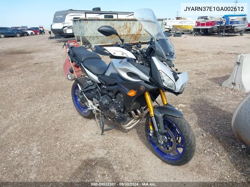 2016 Yamaha Fj09 VIN: JYARN37E1GA002612 Lot: 39532307