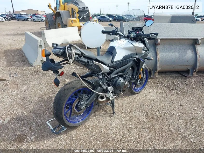 2016 Yamaha Fj09 VIN: JYARN37E1GA002612 Lot: 39532307