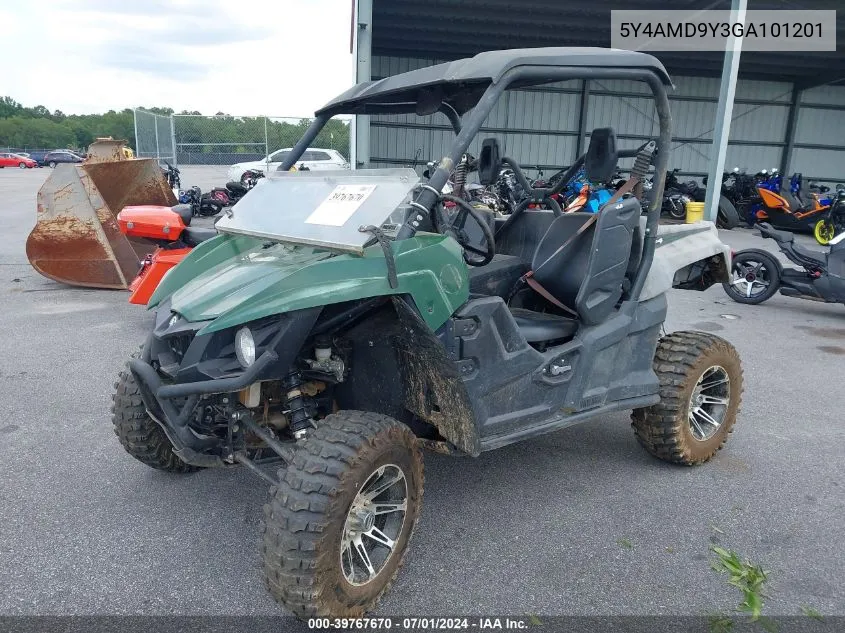 2016 Yamaha Yxe700 B VIN: 5Y4AMD9Y3GA101201 Lot: 39767670