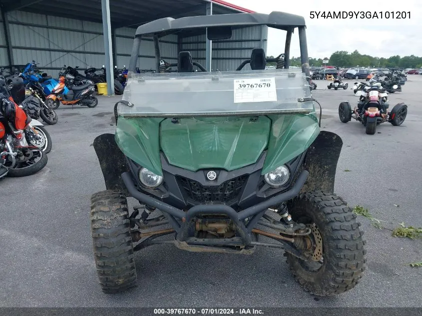 5Y4AMD9Y3GA101201 2016 Yamaha Yxe700 B