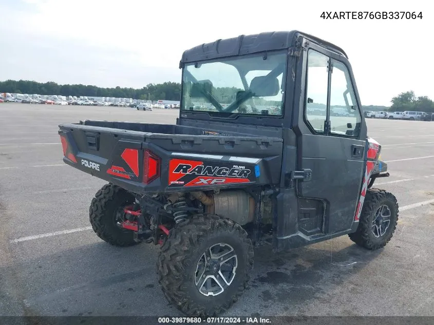 2016 Polaris Ranger Xp 900 Eps VIN: 4XARTE876GB337064 Lot: 39879680