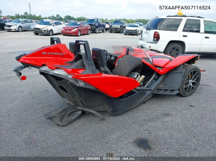 2016 Polaris Slingshot Sl VIN: 57XAAPFA5G7116524 Lot: 39892693