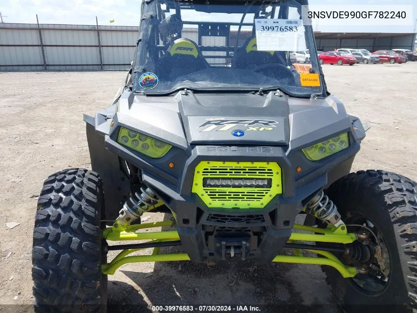 2016 Polaris Rzr Xp 1000 Eps VIN: 3NSVDE990GF782240 Lot: 39976583