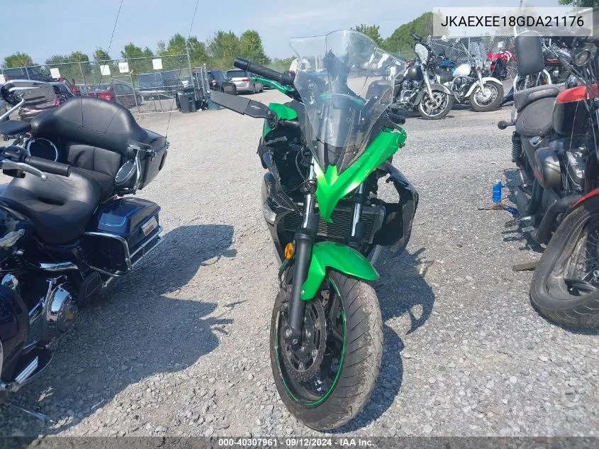 2016 Kawasaki Ex650 E VIN: JKAEXEE18GDA21176 Lot: 40307961