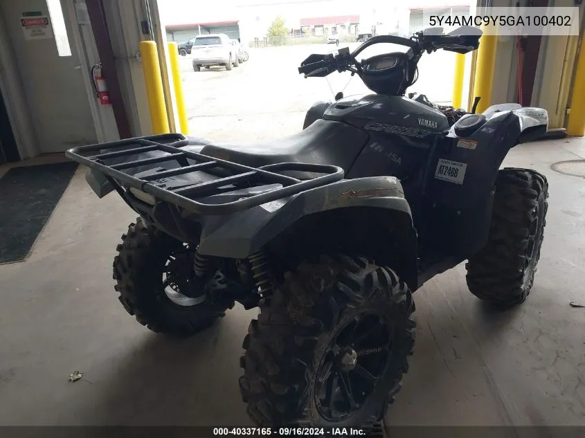 2016 Yamaha Yfm700 Fwad/Se VIN: 5Y4AMC9Y5GA100402 Lot: 40337165