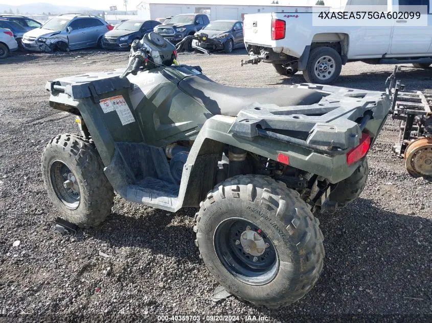 2016 Polaris Sportsman 570 VIN: 4XASEA575GA602099 Lot: 40359703