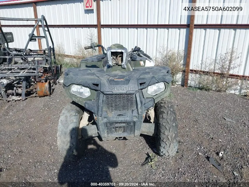 2016 Polaris Sportsman 570 VIN: 4XASEA575GA602099 Lot: 40359703