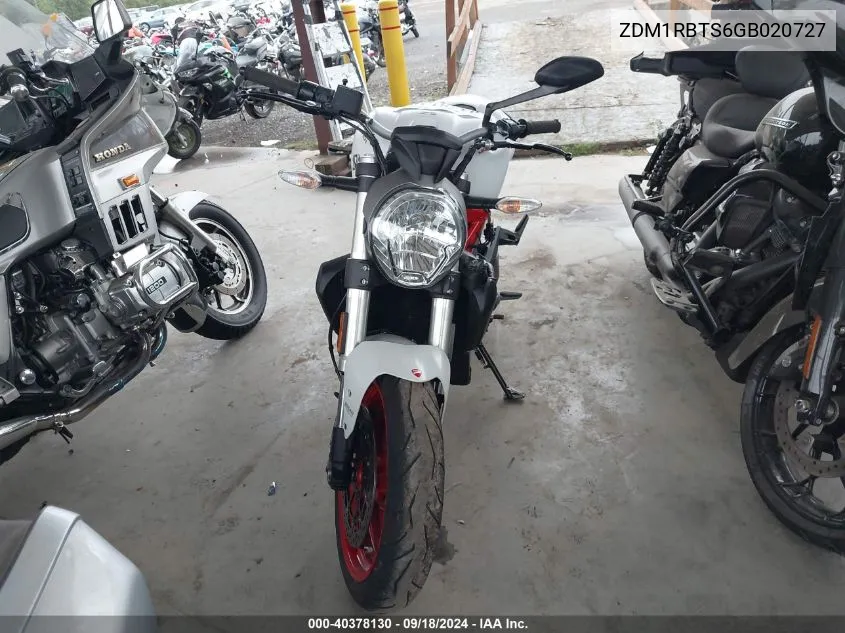 ZDM1RBTS6GB020727 2016 Ducati Monster 821