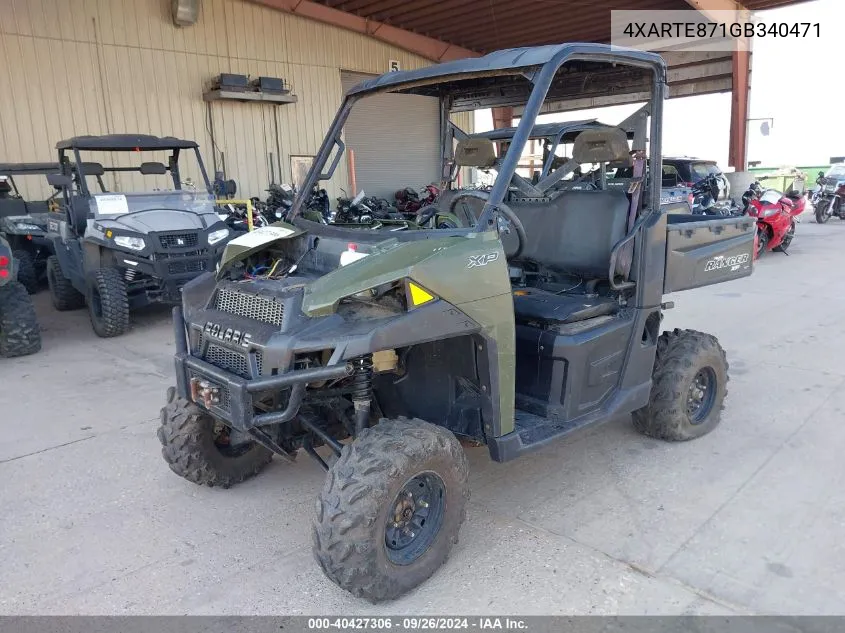 2016 Polaris Ranger Xp 900 Eps VIN: 4XARTE871GB340471 Lot: 40427306