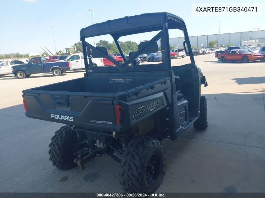 2016 Polaris Ranger Xp 900 Eps VIN: 4XARTE871GB340471 Lot: 40427306