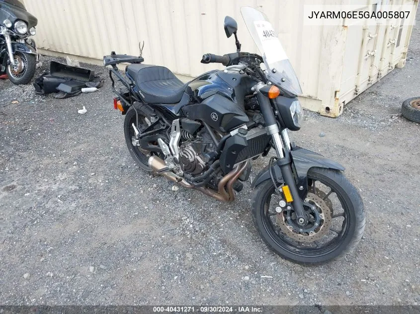 JYARM06E5GA005807 2016 Yamaha Fz07