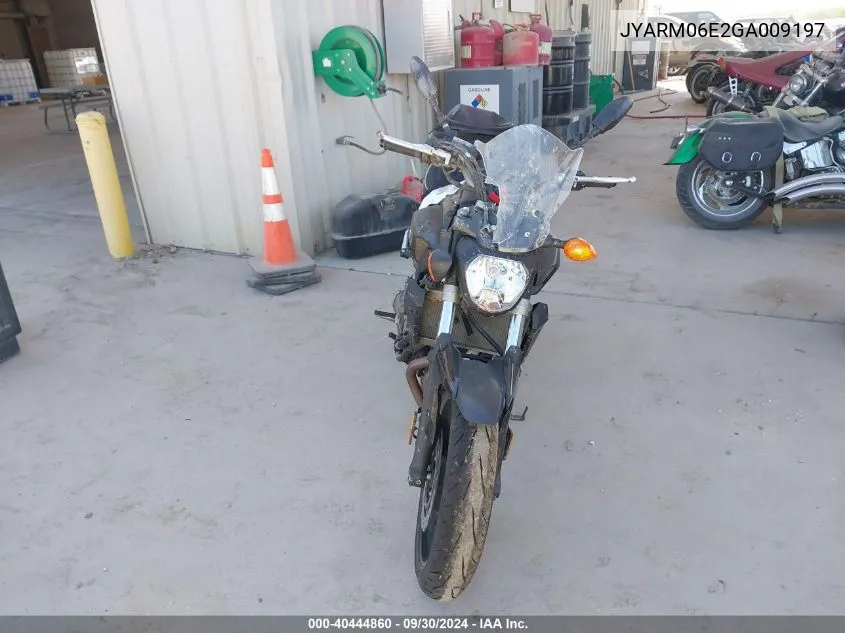 2016 Yamaha Fz07 VIN: JYARM06E2GA009197 Lot: 40444860