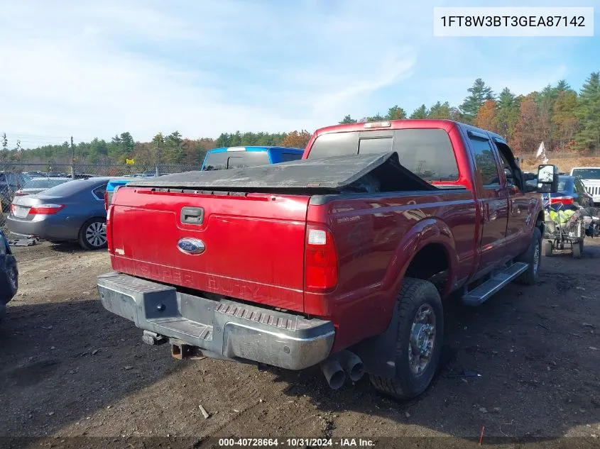 2016 Ford F-350 Lariat VIN: 1FT8W3BT3GEA87142 Lot: 40728664