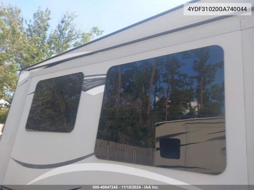 2016 Keystone Rv Other VIN: 4YDF31020GA740044 Lot: 40847245