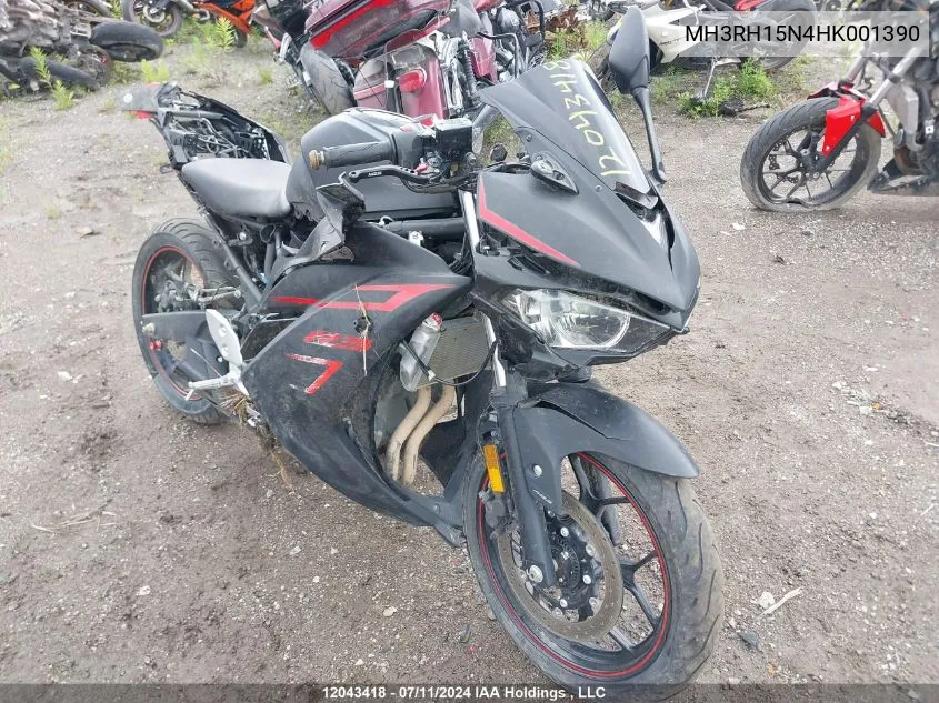 MH3RH15N4HK001390 2017 Yamaha Yzfr3 A