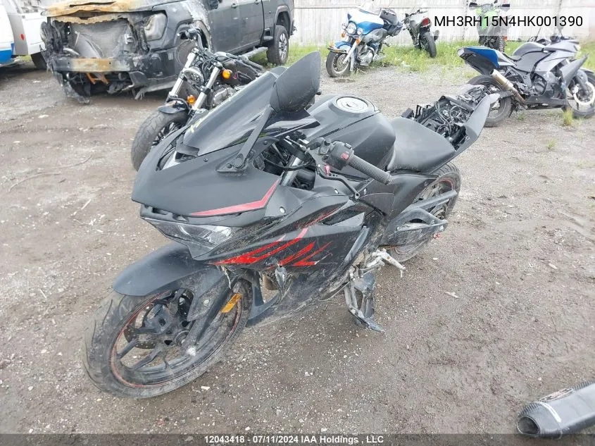 MH3RH15N4HK001390 2017 Yamaha Yzfr3 A