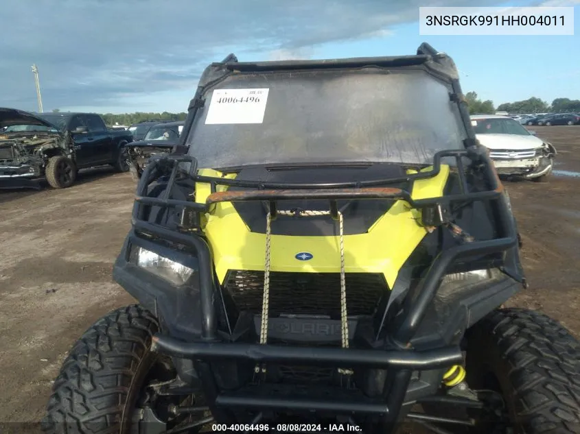 2017 Polaris General 1000 Eps Ride Cmmd Ed VIN: 3NSRGK991HH004011 Lot: 40064496