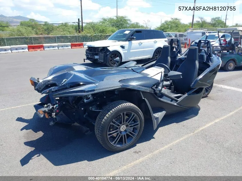 2017 Polaris Slingshot VIN: 57XAASFA2H8120755 Lot: 40104774