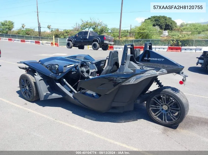 2017 Polaris Slingshot VIN: 57XAASFA2H8120755 Lot: 40104774