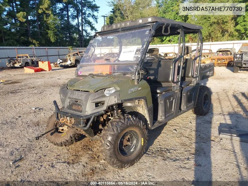 2017 Polaris Ranger Crew 570-6 VIN: 3NSRDA574HE770730 Lot: 40110864