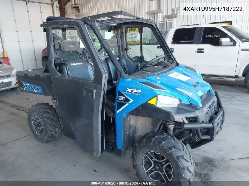 2017 Polaris Ranger Xp 1000 Eps Ranch/Nstar VIN: 4XARTU995H7187222 Lot: 40163628