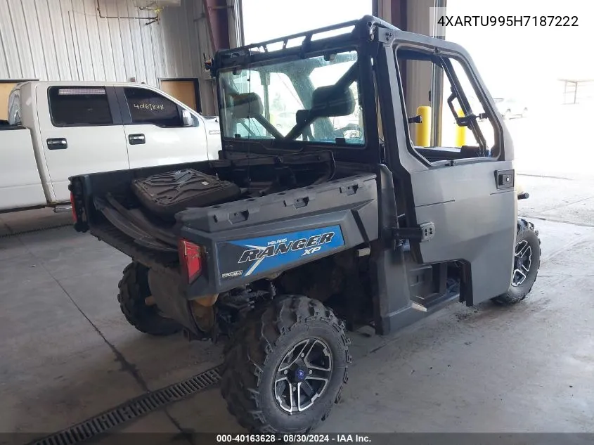 2017 Polaris Ranger Xp 1000 Eps Ranch/Nstar VIN: 4XARTU995H7187222 Lot: 40163628