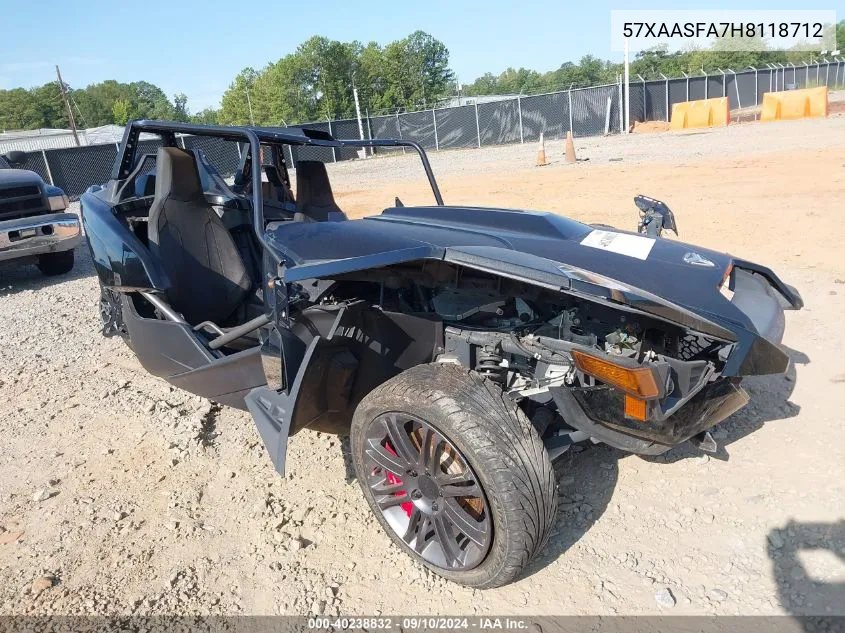 2017 Polaris Slingshot VIN: 57XAASFA7H8118712 Lot: 40238832