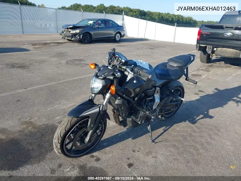 2017 Yamaha Fz07 VIN: JYARM06EXHA012463 Lot: 40297067