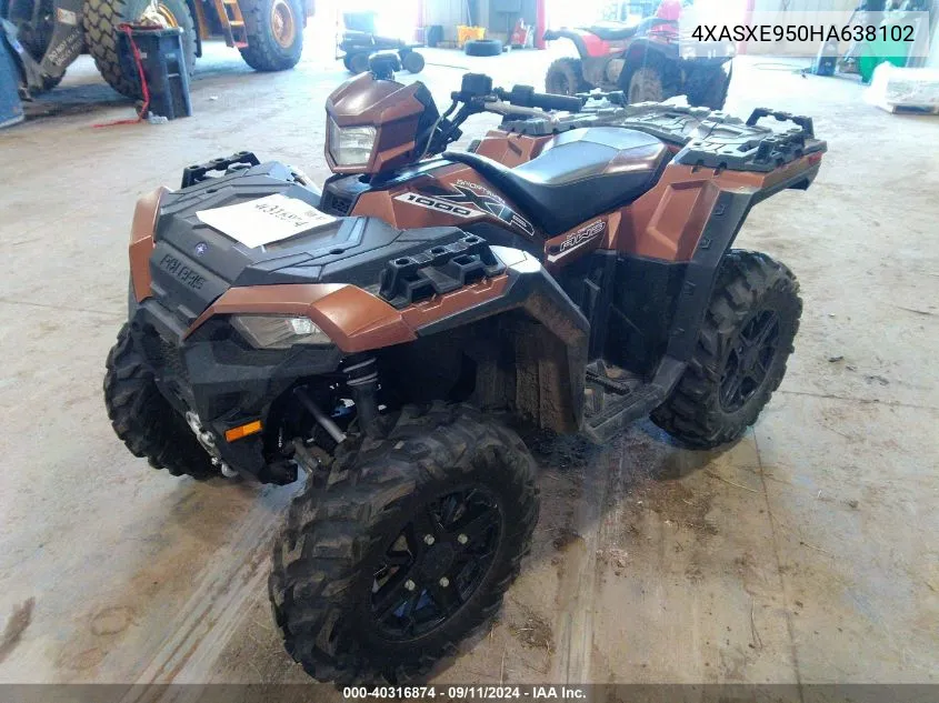 2017 Polaris Sportsman Xp 1000 VIN: 4XASXE950HA638102 Lot: 40316874